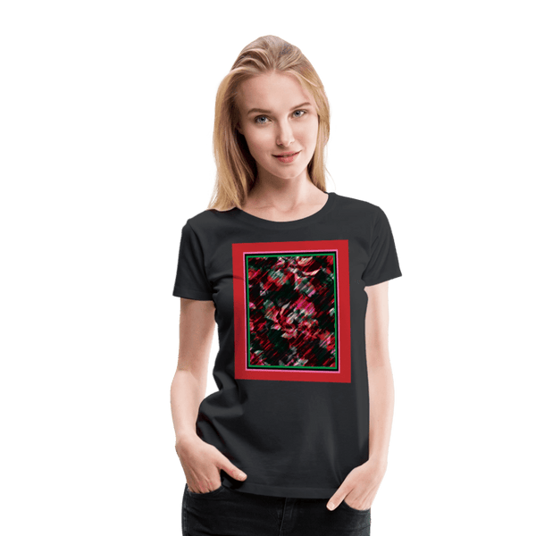 65 MCMLXV Women’s Paintbrush Floral Premium Graphic T-Shirt - 65mcmlxv