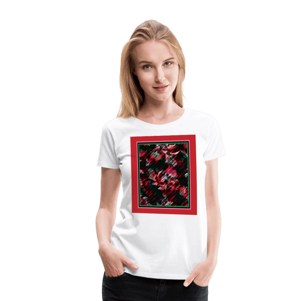 65 MCMLXV Women’s Paintbrush Floral Premium Graphic T-Shirt - 65mcmlxv