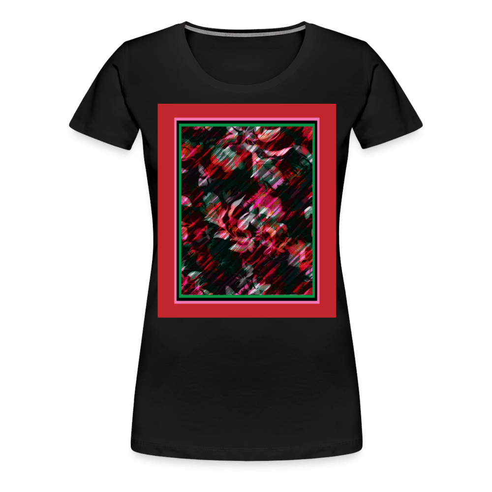 65 MCMLXV Women’s Paintbrush Floral Premium Graphic T-Shirt - 65mcmlxv