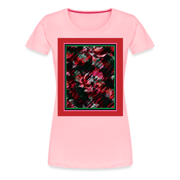 65 MCMLXV Women’s Paintbrush Floral Premium Graphic T-Shirt - 65mcmlxv