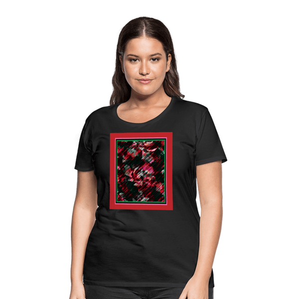 65 MCMLXV Women’s Paintbrush Floral Premium Graphic T-Shirt - 65mcmlxv