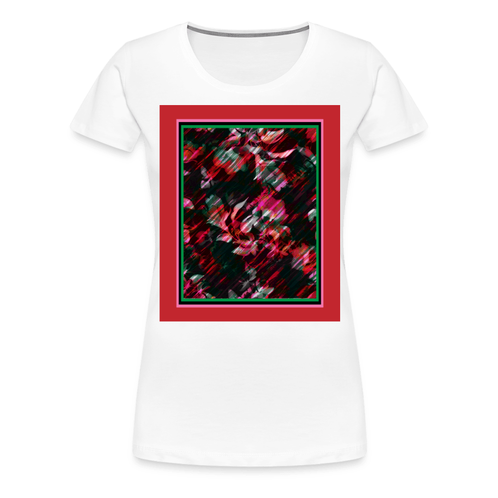 65 MCMLXV Women’s Paintbrush Floral Premium Graphic T-Shirt - 65mcmlxv