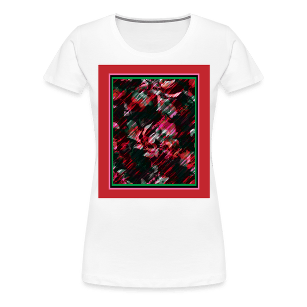 65 MCMLXV Women’s Paintbrush Floral Premium Graphic T-Shirt - 65mcmlxv