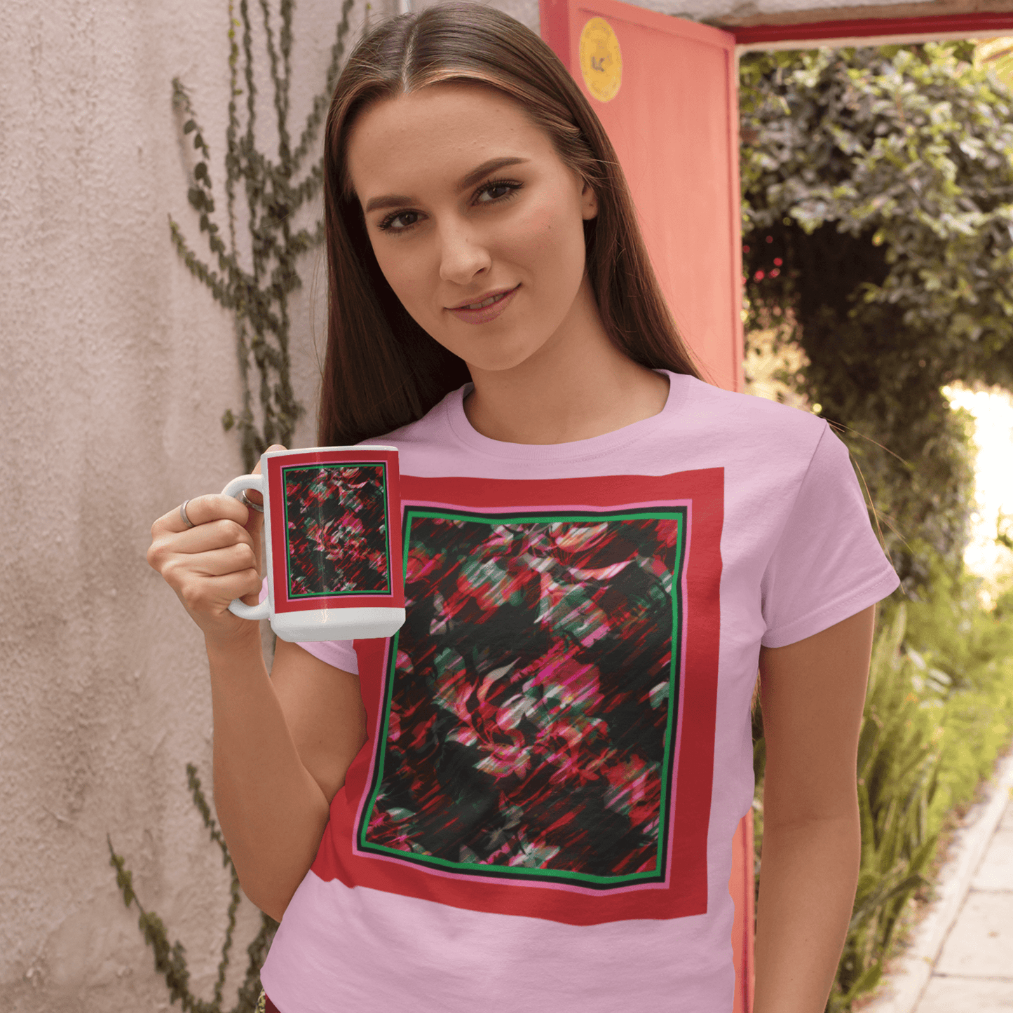 65 MCMLXV Women’s Paintbrush Floral Premium Graphic T-Shirt - 65mcmlxv