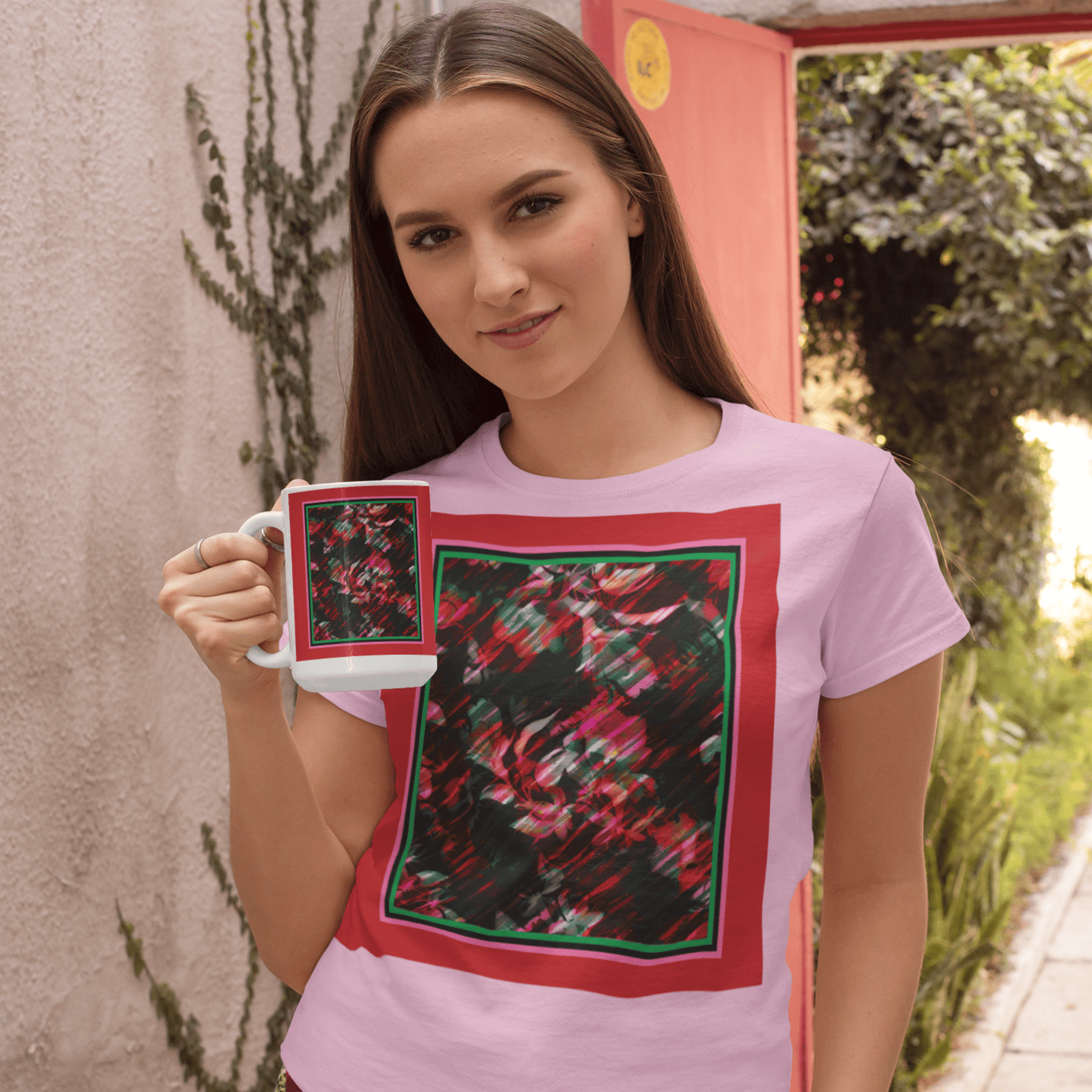 65 MCMLXV Women’s Paintbrush Floral Premium Graphic T-Shirt - 65mcmlxv