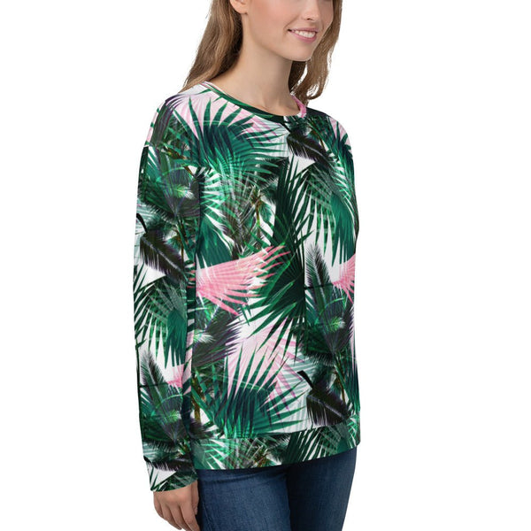 65 MCMLXV Women's Palm Fronds Print Fleece Sweatshirt - 65mcmlxv