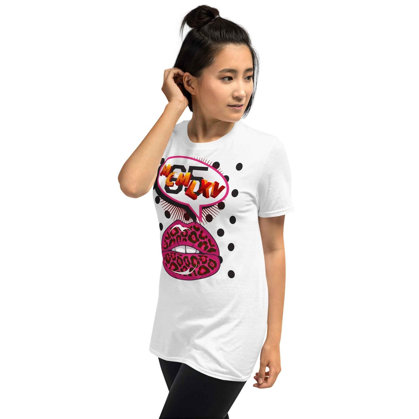 65 MCMLXV Women's Pop Art Lips Graphic T-Shirt