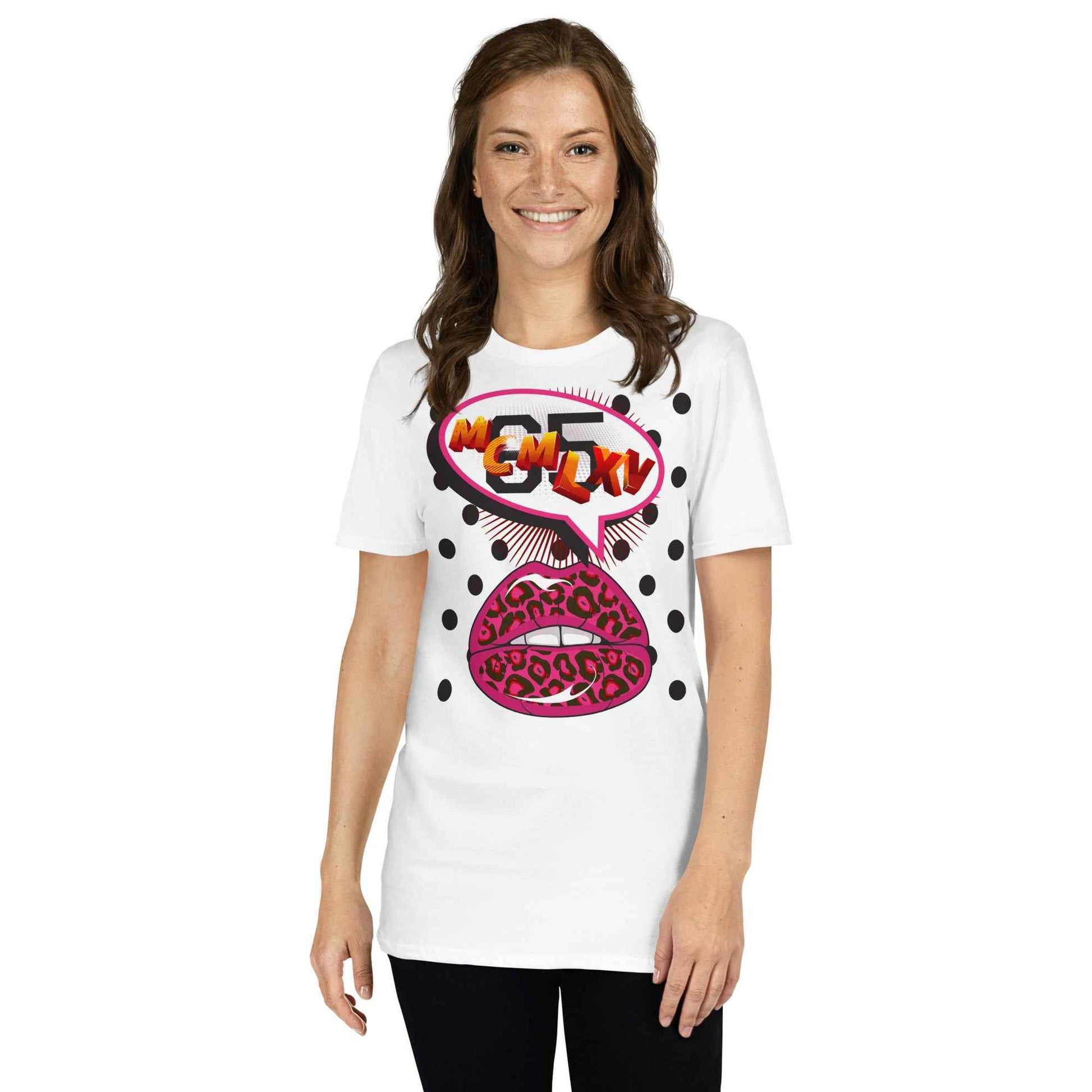 65 MCMLXV Women's Pop Art Lips Graphic T-Shirt