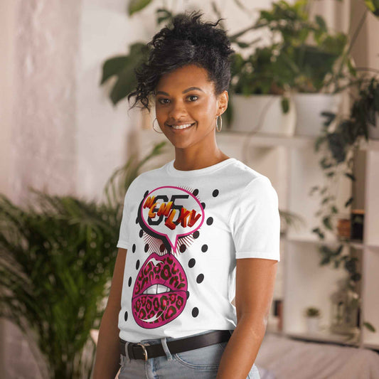 65 MCMLXV Women's Pop Art Lips Graphic T-Shirt