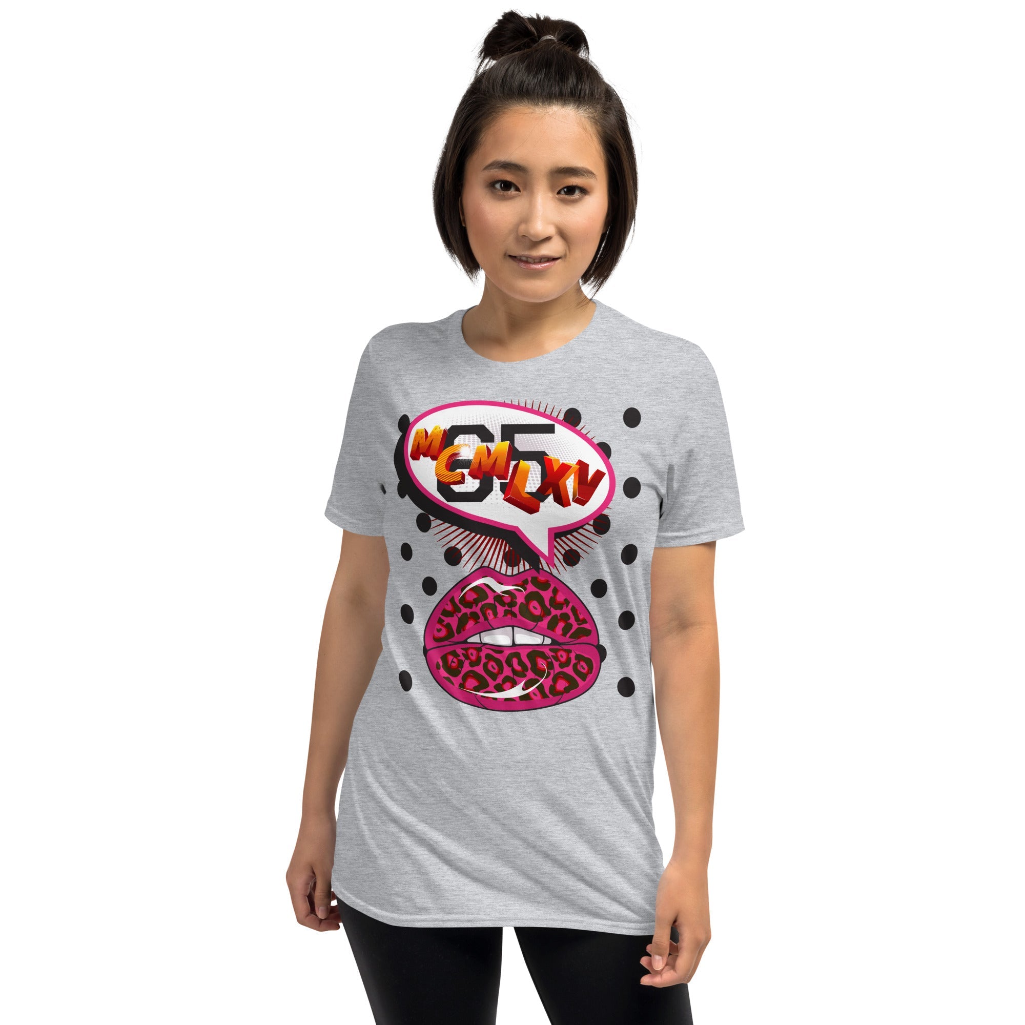 65 MCMLXV Women's Pop Art Lips Graphic T-Shirt