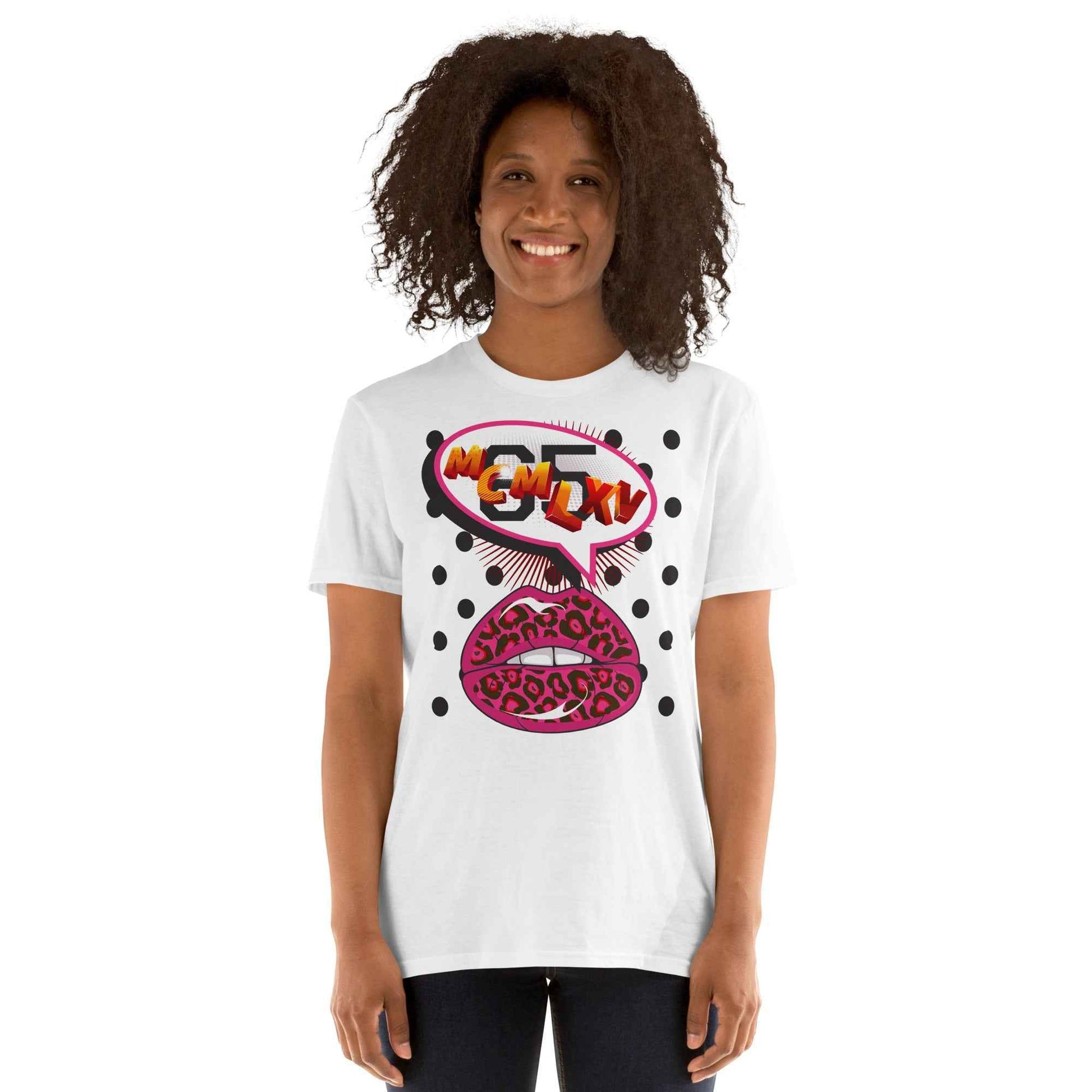 65 MCMLXV Women's Pop Art Lips Graphic T-Shirt