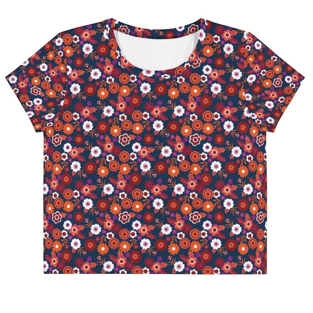 65 MCMLXV Women's Ditsy Floral Print Crop T-Shirt - 65mcmlxv