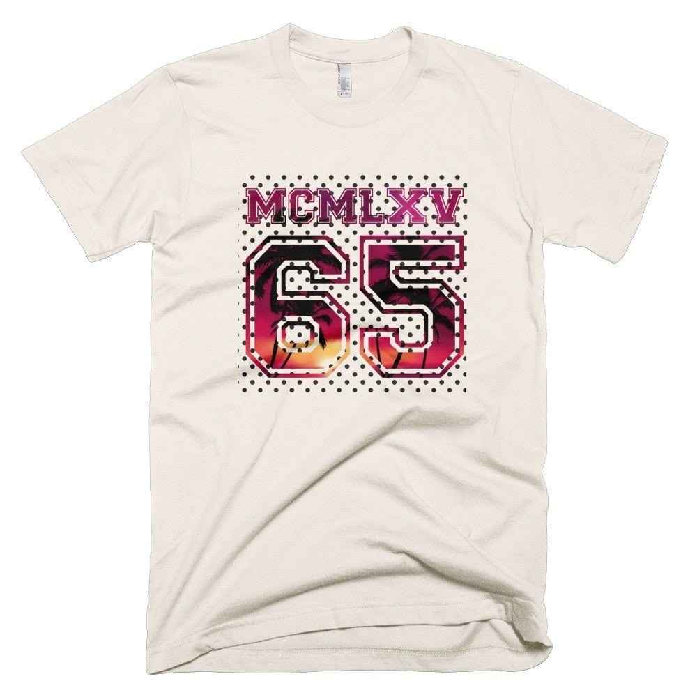 65 MCMLXV Men's Surf Sunset Varsity Logo Graphic T-Shirt