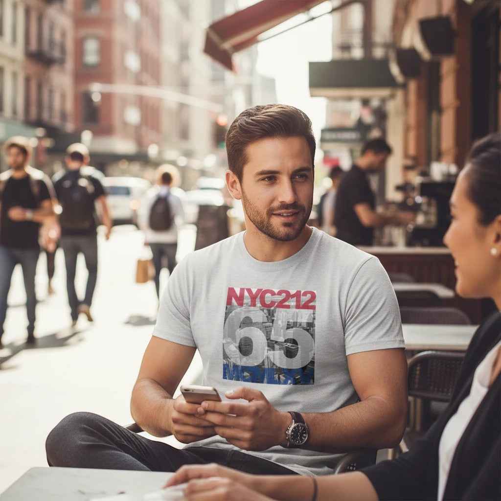 65 MCMLXV Men's NYC 212 Skyline Graphic T-Shirt