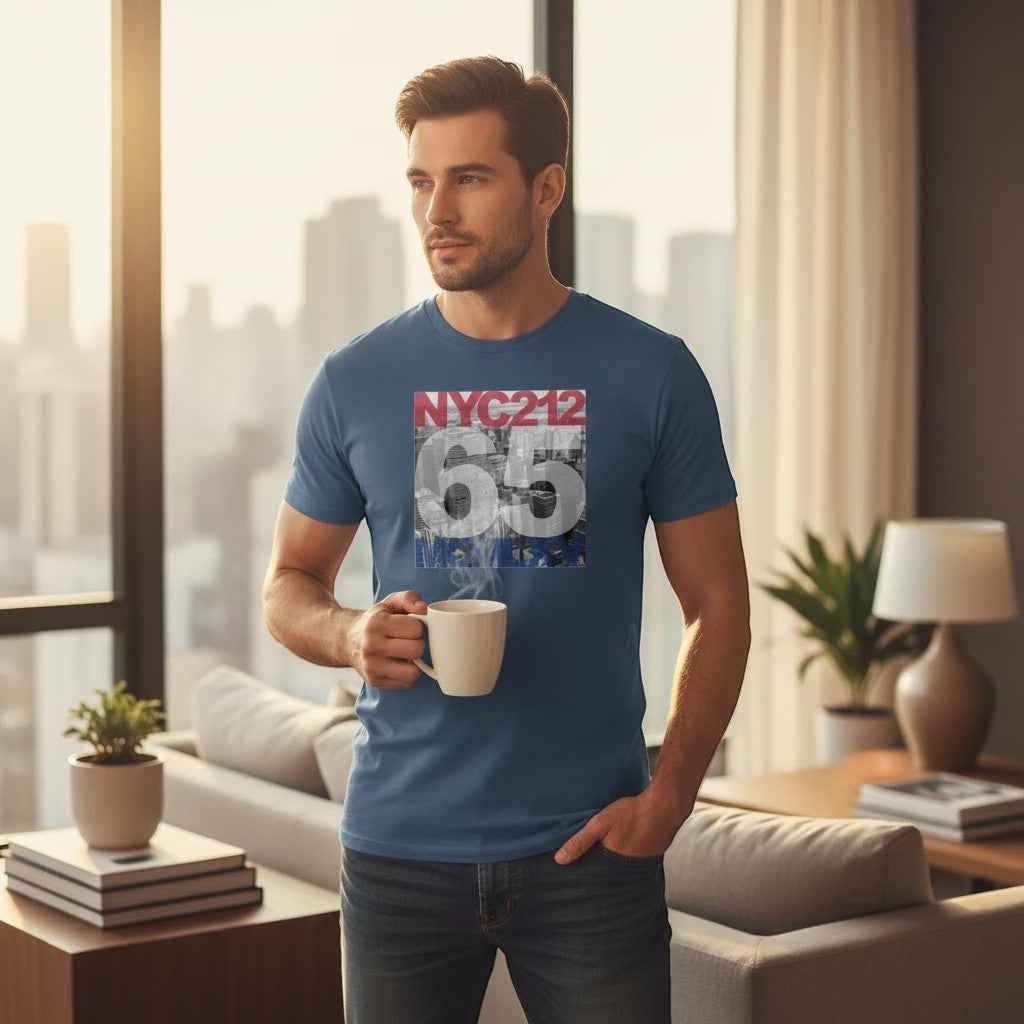 65 MCMLXV Men's NYC 212 Skyline Graphic T-Shirt