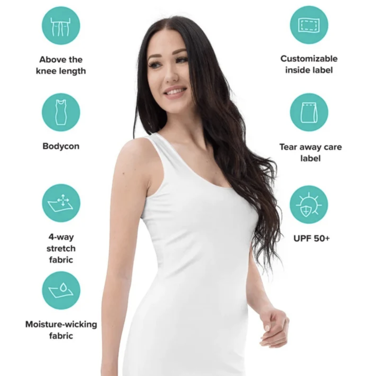 65 MCMLXV Sleeveless Pocket Print Bodycon Dress