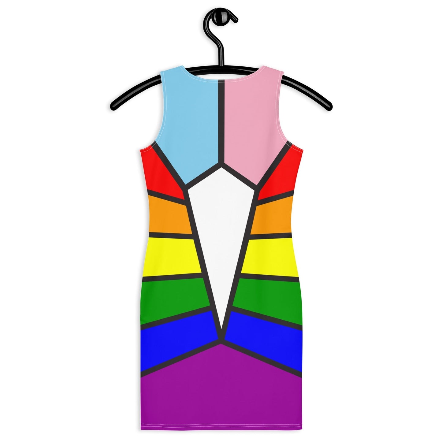 65 MCMLXV Womens LGBT Gay & Transgender Pride Flags Print Dress