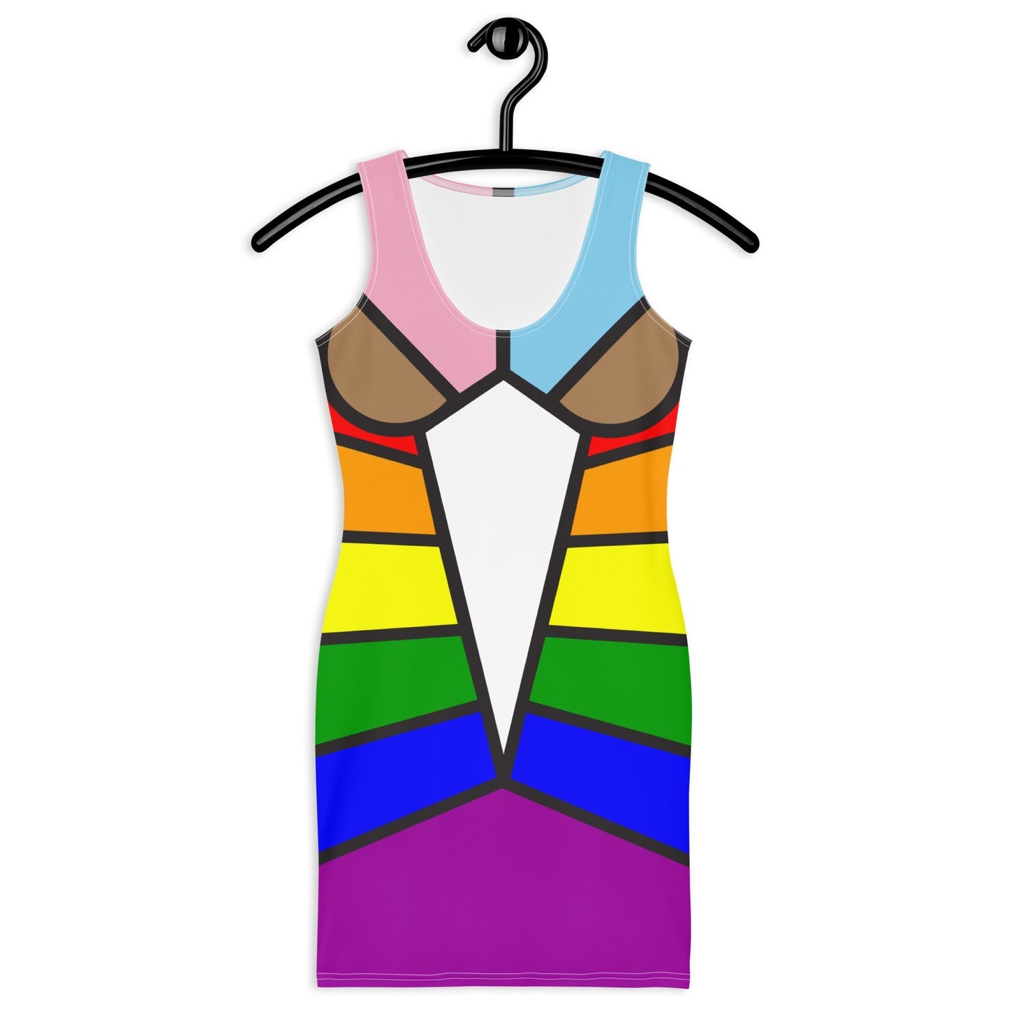 65 MCMLXV Womens LGBT Gay & Transgender Pride Flags Print Dress