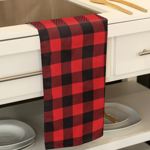65 MCMLXV Red Buffalo Plaid Print Towel Available In 4 Sizes