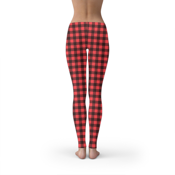 65 MCMLXV Women's Red Buffalo Plaid Print Leggings