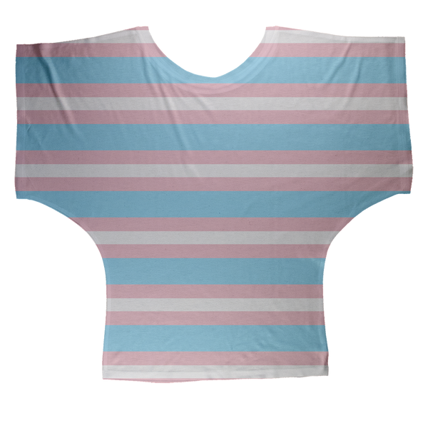 65 MCMLXV Women's LGBT Transgender Pride Flag Batwing Top