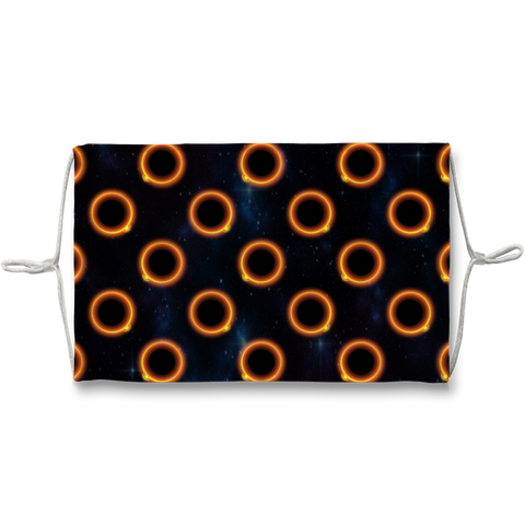 65 MCMLXV Black Solar Eclipse Polka Dot Pattern Face Mask