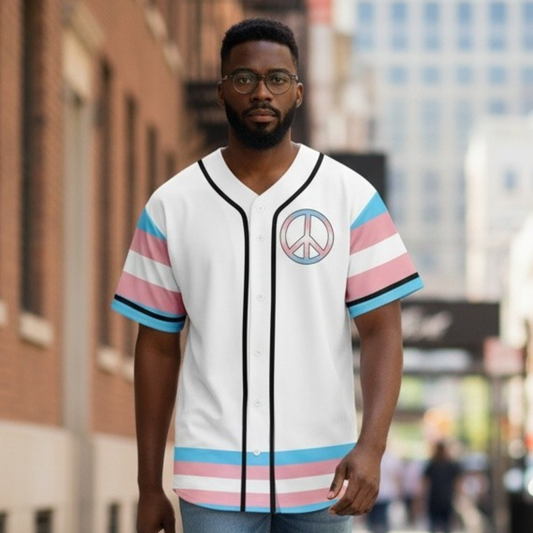 65 MCMLXV Unisex LGBT Transgender Pride Flag Print Baseball Jersey