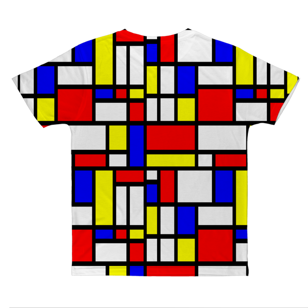65 MCMLXV Unisex Mondrian Color Block Pattern Print T-Shirt