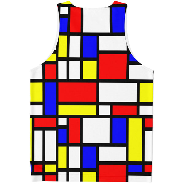 65 MCMLXV Unisex Mondrian Color Block Print Tank Top