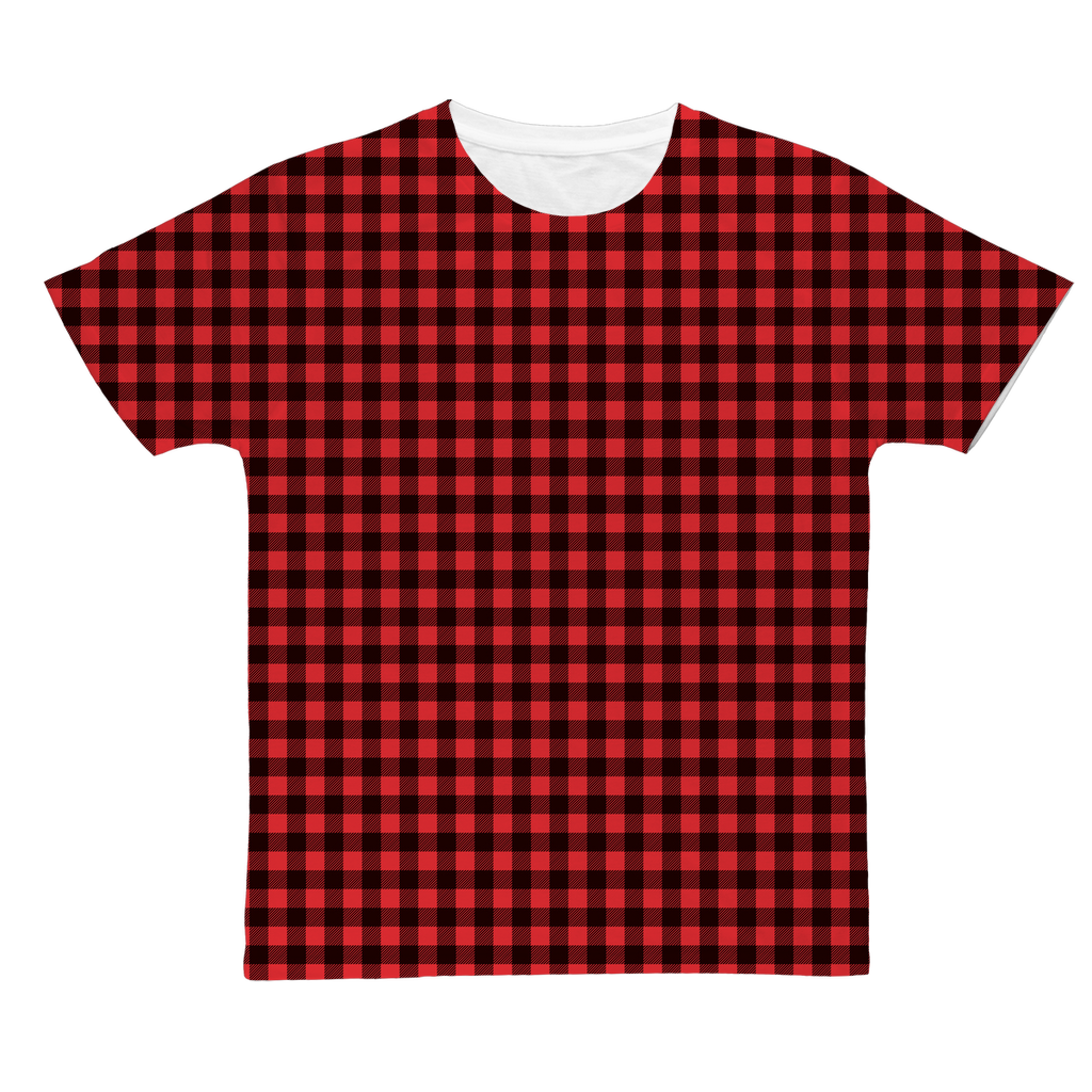65 MCMLXV Unisex Red Buffalo Plaid Print T-Shirt