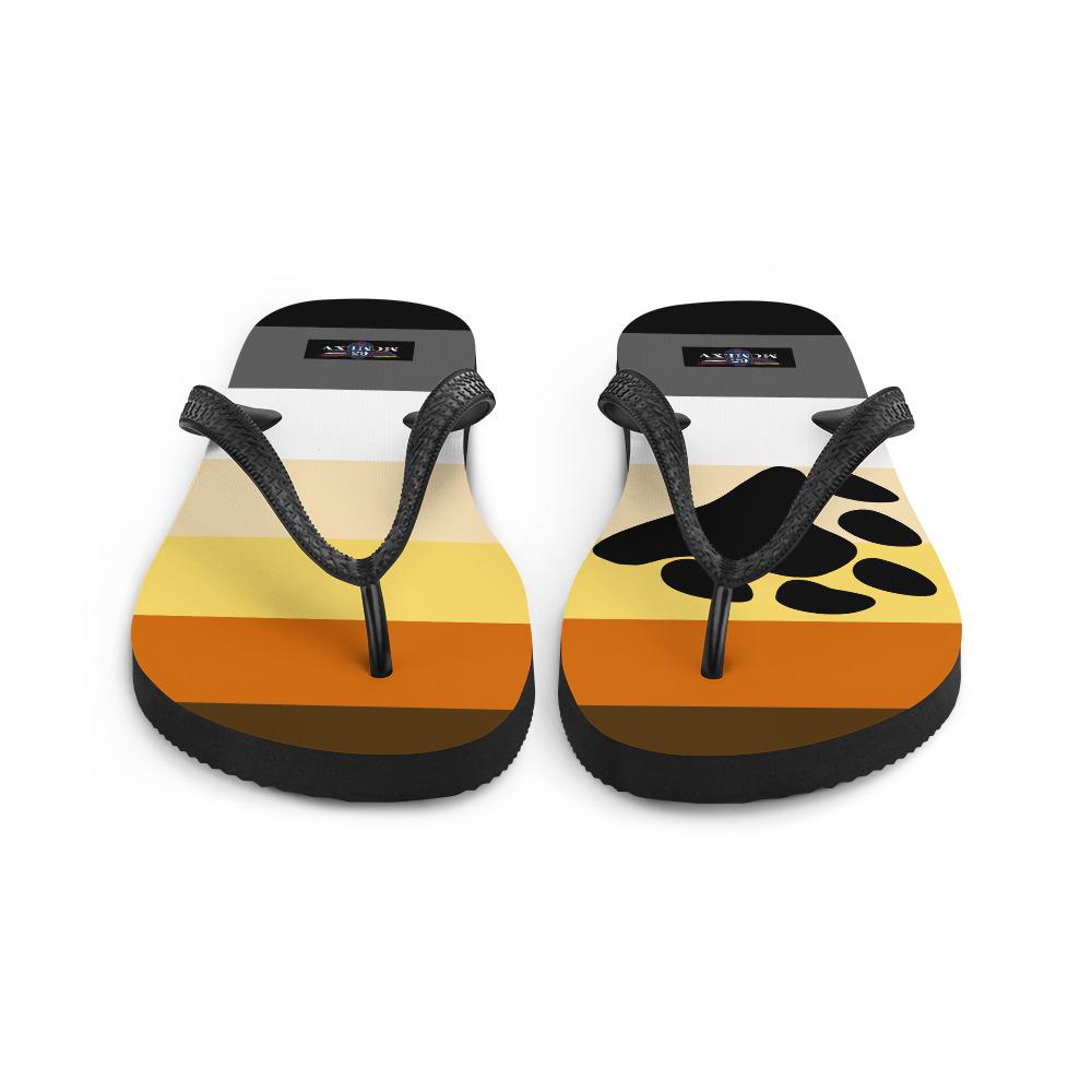 65 MCMLXB Men's LGBT Bear Pride Flag Print Flip - Flops Sandals - 65mcmlxv