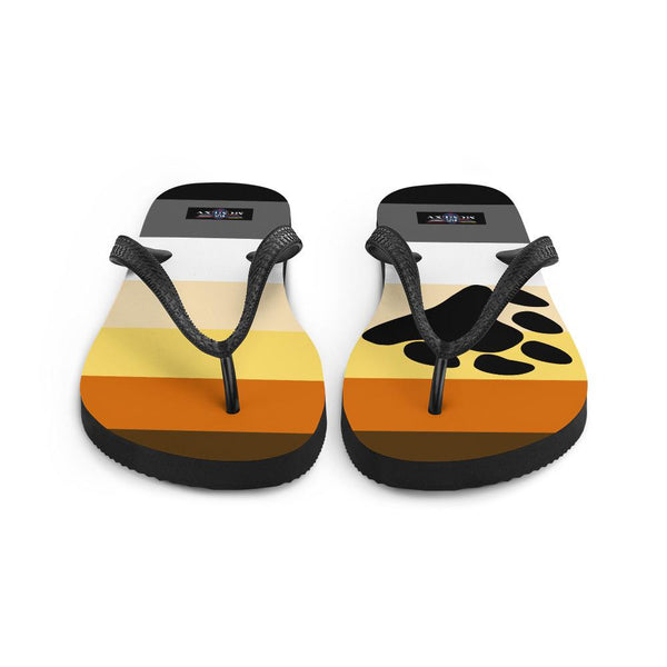 65 MCMLXB Men's LGBT Bear Pride Flag Print Flip - Flops Sandals - 65mcmlxv