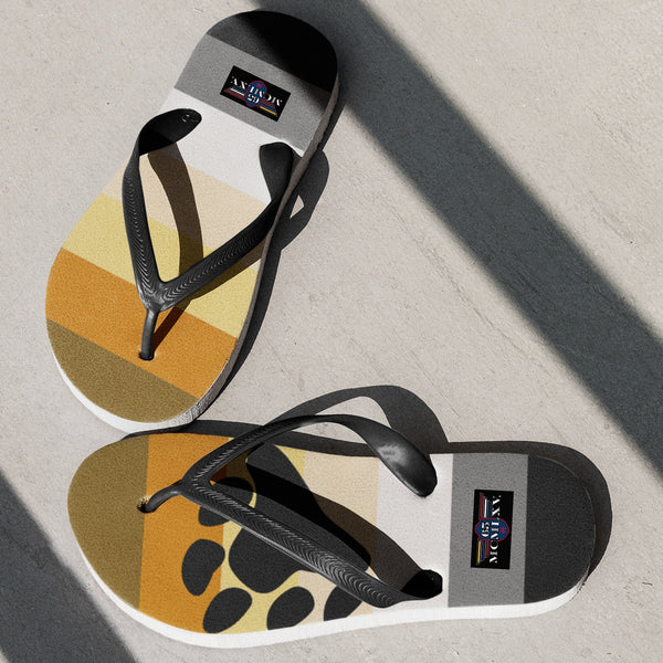 65 MCMLXB Men's LGBT Bear Pride Flag Print Flip - Flops Sandals - 65mcmlxv