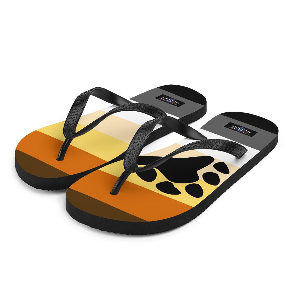 65 MCMLXB Men's LGBT Bear Pride Flag Print Flip - Flops Sandals - 65mcmlxv