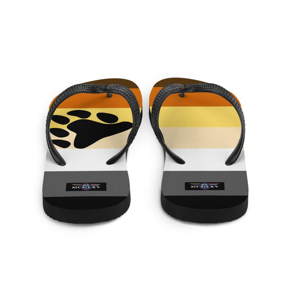 65 MCMLXB Men's LGBT Bear Pride Flag Print Flip - Flops Sandals - 65mcmlxv