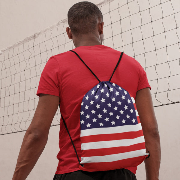 65 MCMLXV Americana USA Flag Print Drawstring Bag - 65mcmlxv
