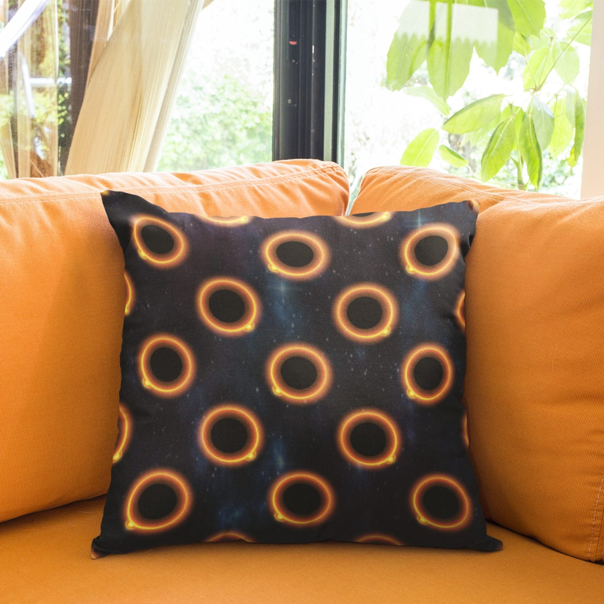 65 MCMLXV Black Solar Eclipse Polka Dot Pattern Cushion Cover/Pillow Case - 65mcmlxv