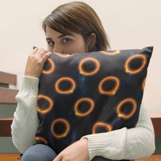 65 MCMLXV Black Solar Eclipse Polka Dot Pattern Cushion Cover/Pillow Case - 65mcmlxv