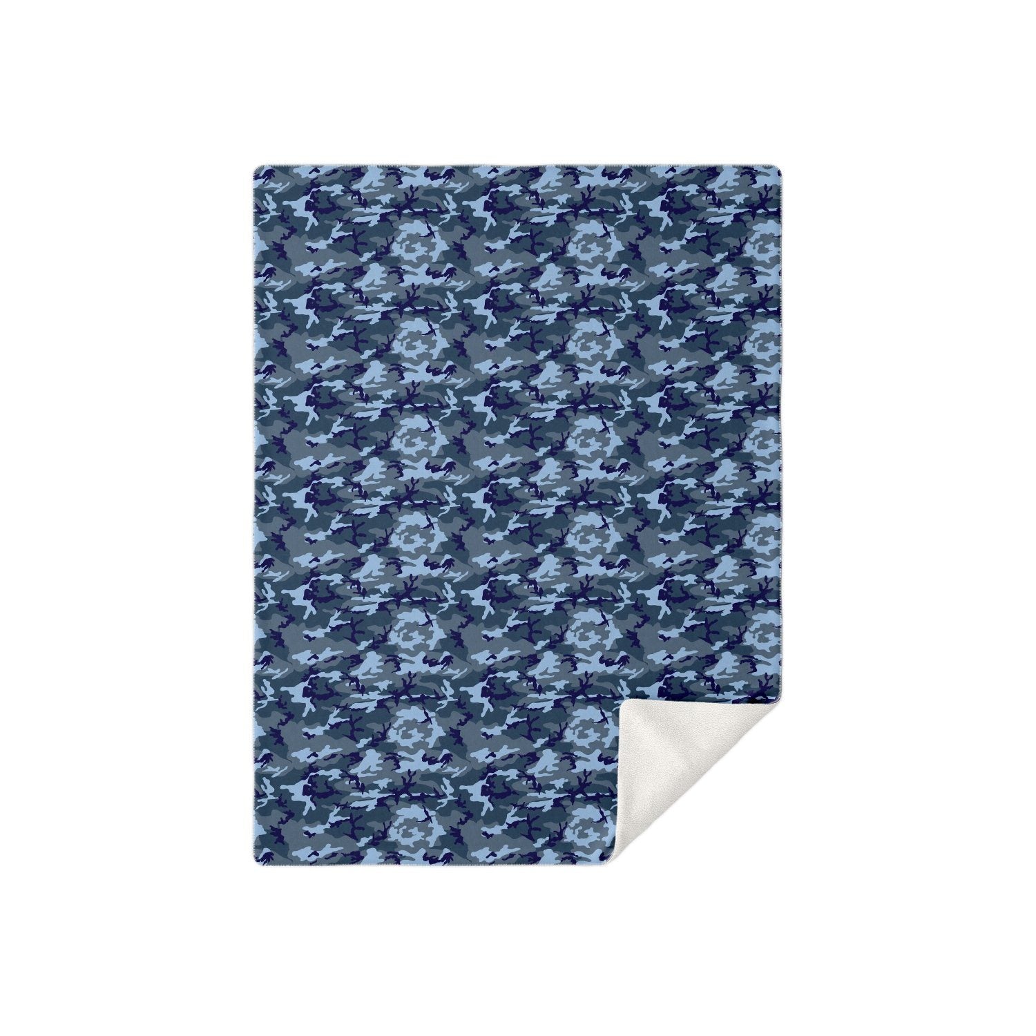 65 MCMLXV Blue Camouflage Print Microfleece Blanket - 65mcmlxv