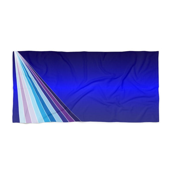 65 MCMLXV Blue Streaks of Light Beach Towel - 65mcmlxv