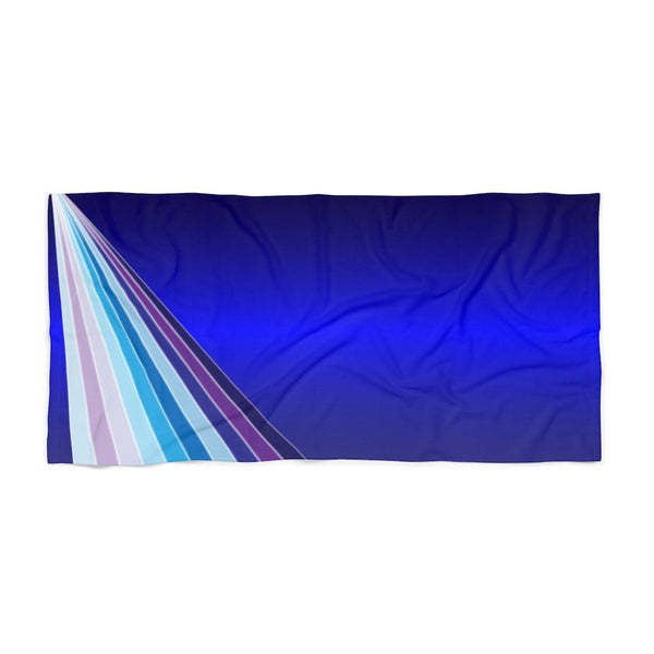65 MCMLXV Blue Streaks of Light Beach Towel - 65mcmlxv