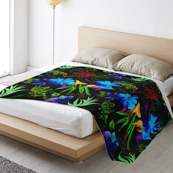 65 MCMLXV Exotic Tropical Print Microfleece Blanket - 65mcmlxv