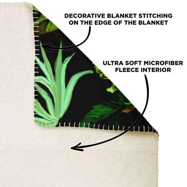 65 MCMLXV Exotic Tropical Print Microfleece Blanket - 65mcmlxv