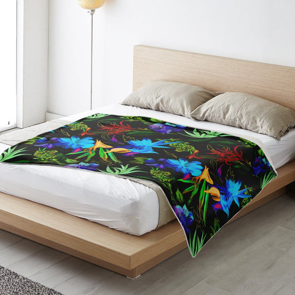65 MCMLXV Exotic Tropical Print Microfleece Blanket - 65mcmlxv