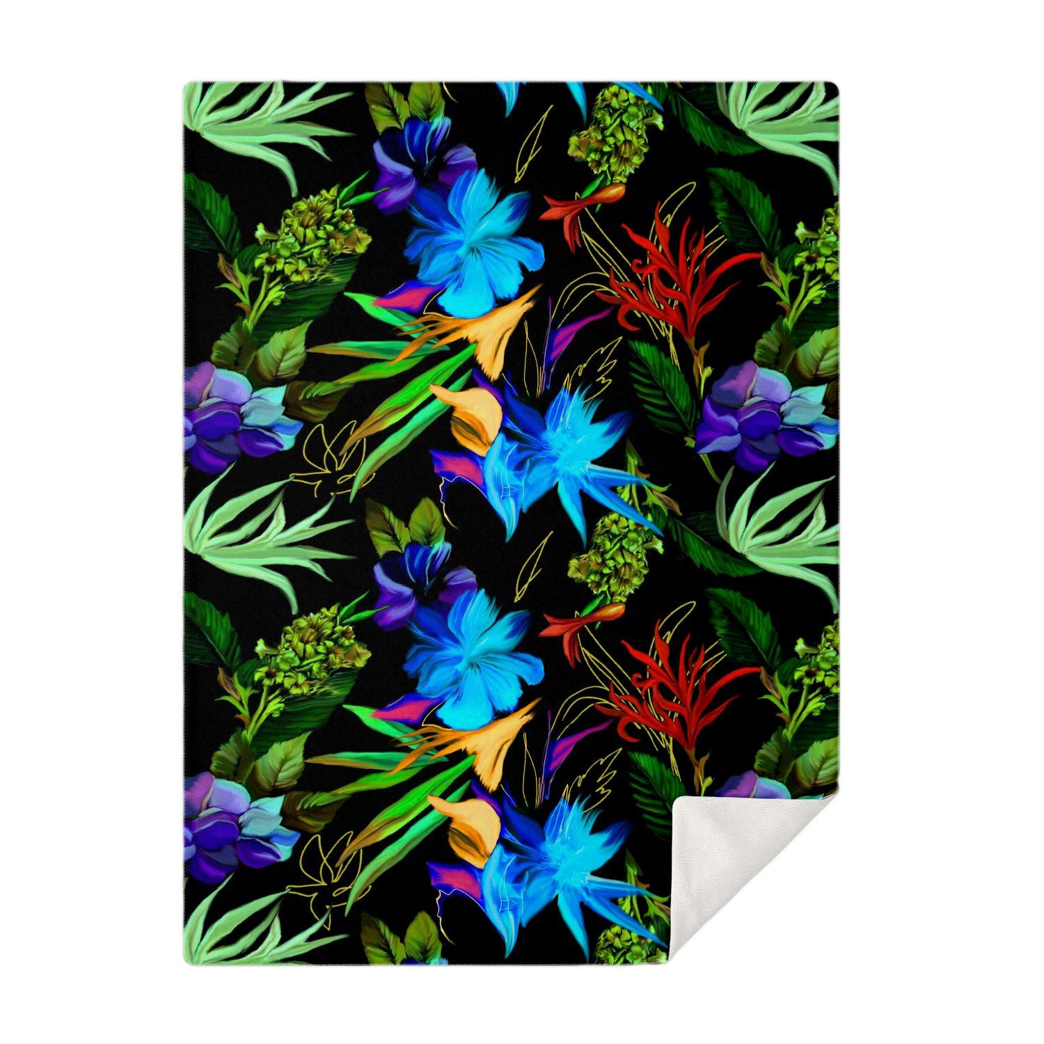 65 MCMLXV Exotic Tropical Print Microfleece Blanket - 65mcmlxv
