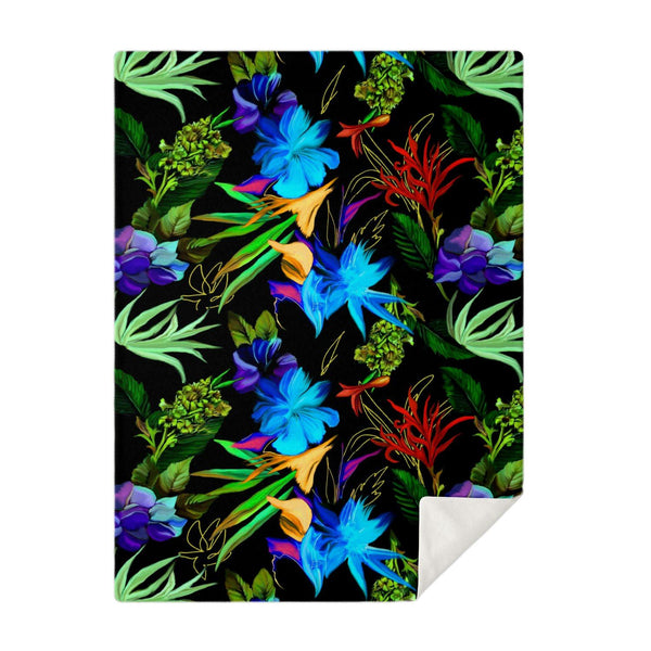 65 MCMLXV Exotic Tropical Print Microfleece Blanket - 65mcmlxv