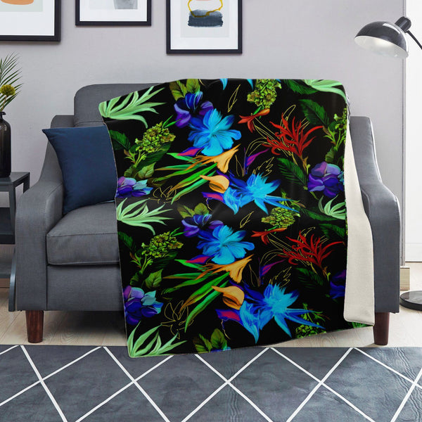 65 MCMLXV Exotic Tropical Print Microfleece Blanket - 65mcmlxv