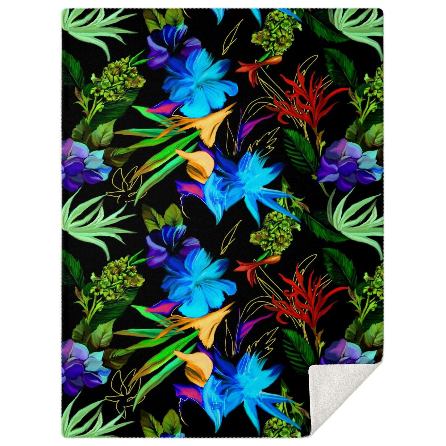 65 MCMLXV Exotic Tropical Print Microfleece Blanket - 65mcmlxv