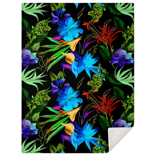 65 MCMLXV Exotic Tropical Print Microfleece Blanket - 65mcmlxv