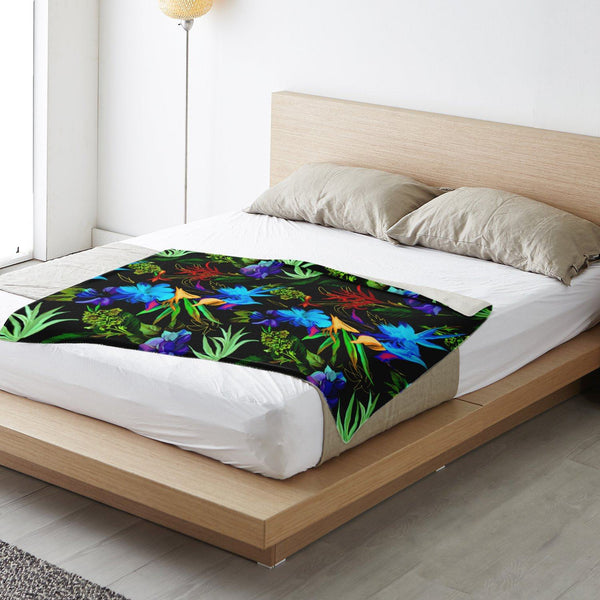 65 MCMLXV Exotic Tropical Print Microfleece Blanket - 65mcmlxv